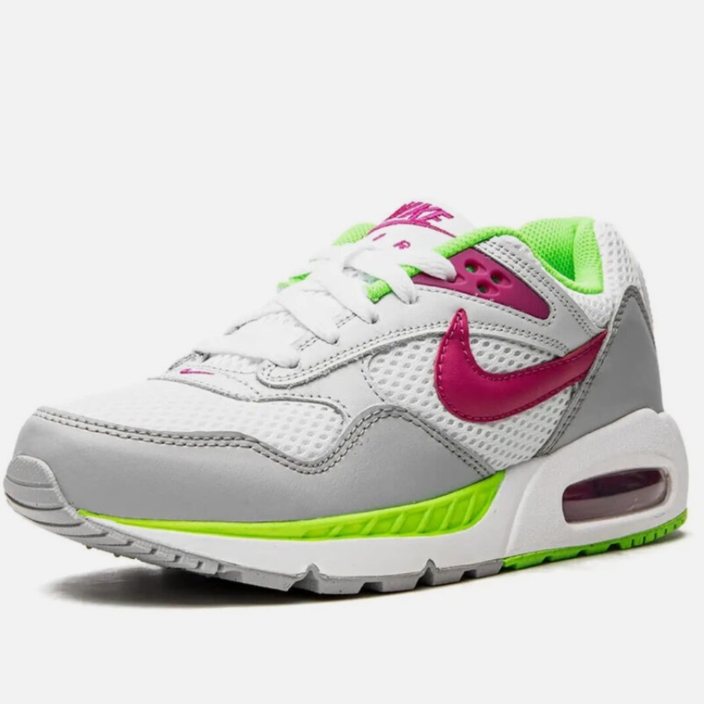 Nike Air Max Correlate White Fireberry and  lime green
